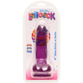 Lollicock 6 Inch Slim Stick with Balls Grape Ice Dildo